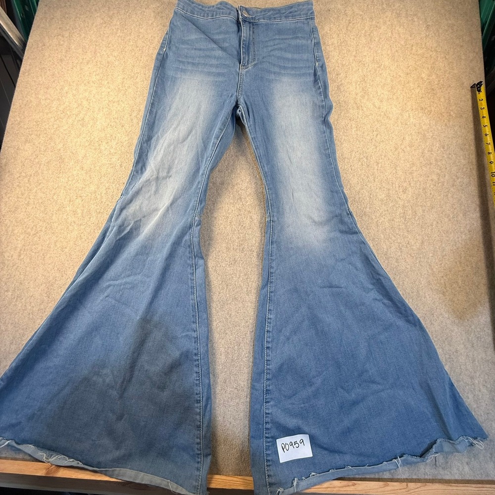 Free People Just Float On Flare Jeans Light Wash High Rise Bell Bottoms 28R